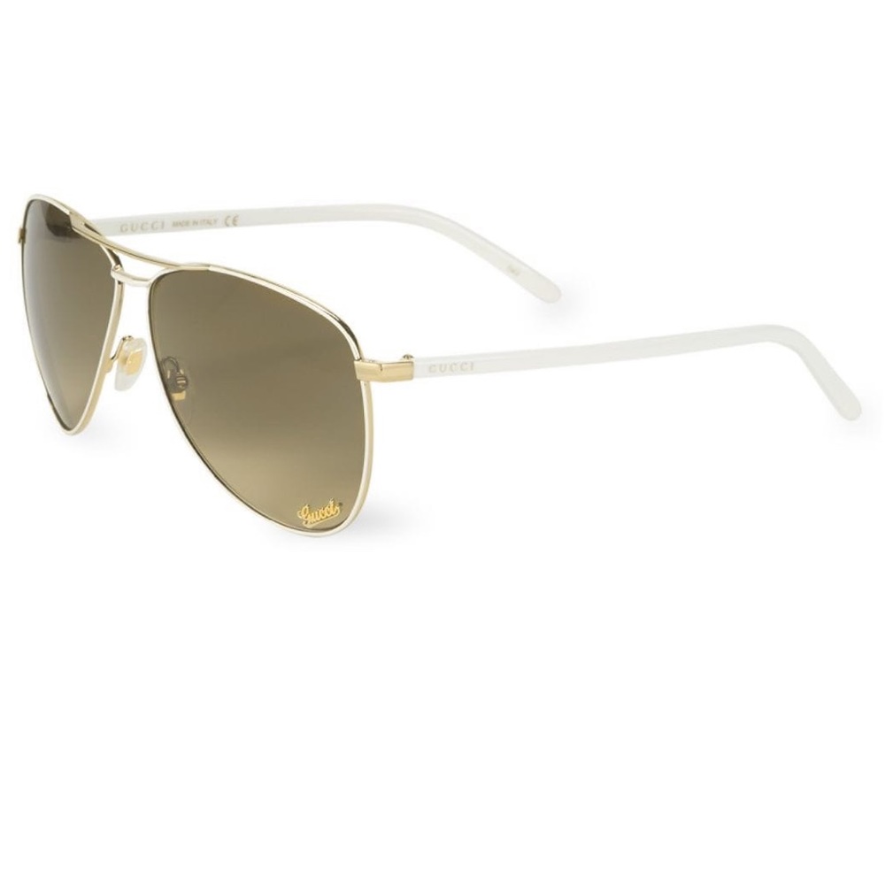 🎉SOLD🎉NEW Gold Gucci Aviator Sunglasses - Picture 2 of 8